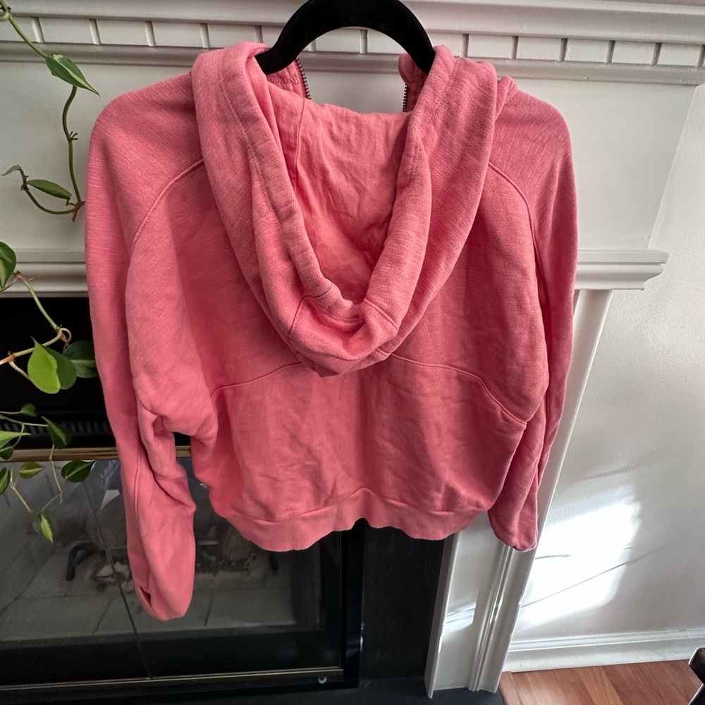 Sweaty Betty Essenrials zip through  Coral Hoodie - Picture 4 of 7